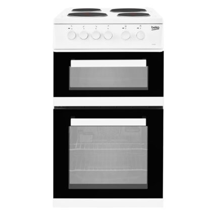Beko KD533AW Electric Cooker with Solid Plate Hob