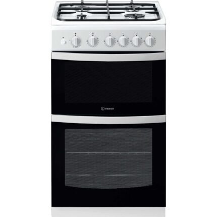 Indesit ID5G00KMW/UK /L Twin Cavity Gas Cooker - White