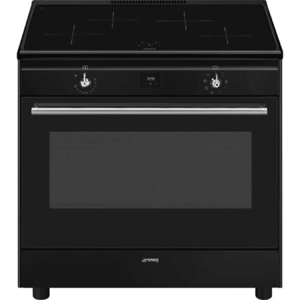 Smeg CX91IMBL Classica Aesthetic 115l 90cm Cooker with Induction Hob - Black