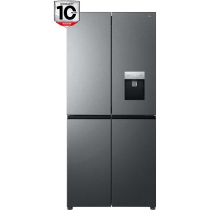 TCL RP466CXE1UK Total No-Frost American Style Fridge Freezer - Stainless Steel